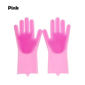 Silicone Scrubber Rubber Cleaning Gloves