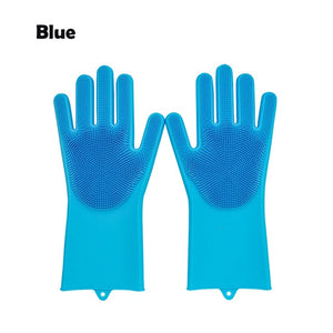 Silicone Scrubber Rubber Cleaning Gloves