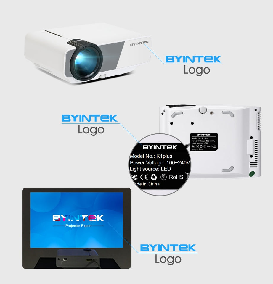 BYINTEK SKY K1/K1plus LED Home Theater Mini Projector with Optional Wired Sync Display - NewCrate.co