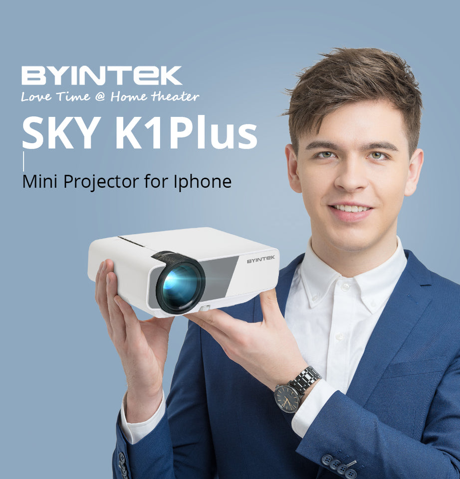 BYINTEK SKY K1/K1plus LED Home Theater Mini Projector with Optional Wired Sync Display - NewCrate.co
