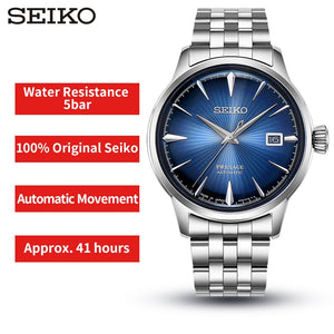 Seiko Presage Cocktail Bluemoon Automatic Watch, Blue, 40.5 mm, Day, SRPB41J1