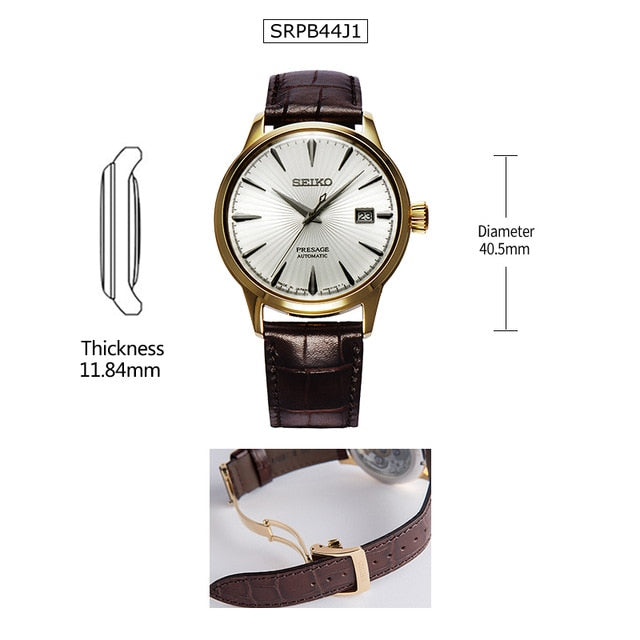 Seiko Presage Cocktail Bluemoon Automatic Watch, Blue, 40.5 mm, Day, SRPB41J1