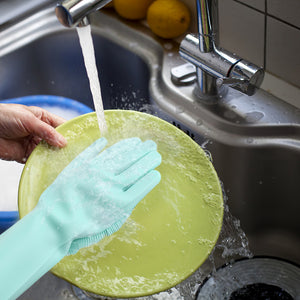 Silicone Scrubber Rubber Cleaning Gloves